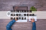 2021年1月娱乐圈风云变幻，明星动态、热点事件盘点