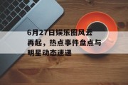 6月27日娱乐圈风云再起，热点事件盘点与明星动态速递