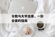 分数与大学选择，一份全面的指南