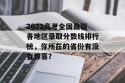 2022高考全国最新各地区录取分数线排行榜，你所在的省份有没有惊喜？