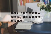 桌面右下角热点新闻去除指南，轻松恢复纯净桌面环境