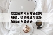 娱乐圈新闻发布会案例解析，明星效应与媒体策略的完美结合