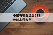 中国有哪些适合513分的本科大学