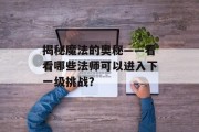 揭秘魔法的奥秘——看看哪些法师可以进入下一级挑战？