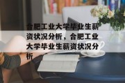 合肥工业大学毕业生薪资状况分析，合肥工业大学毕业生薪资状况分析