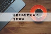 河北316分数可以上什么大学