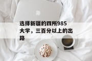 选择新疆的四所985大学，三百分以上的出路