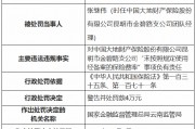 大地财险昆明市金碧路支公司未按照规定使用经备案的保险费率 时任团队经理被罚