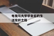 电视与大学毕业后的生活交织之路