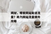 揭秘，哪些网站能送流量？助力网站流量提升攻略