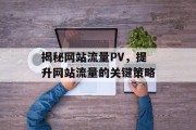 揭秘网站流量PV，提升网站流量的关键策略