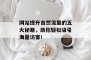 网站提升自然流量的五大秘籍，助你轻松吸引海量访客！