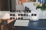 揭秘10元10g流量网站，价格诱人，真相却令人担忧