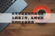 大学毕业后如何成功进入网易工作，从规划到实践的全面指南