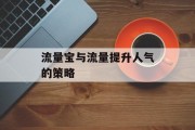流量宝与流量提升人气的策略