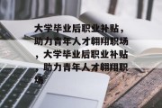 大学毕业后职业补贴，助力青年人才翱翔职场，大学毕业后职业补贴，助力青年人才翱翔职场