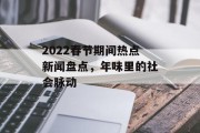 2022春节期间热点新闻盘点，年味里的社会脉动