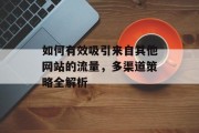 如何有效吸引来自其他网站的流量，多渠道策略全解析