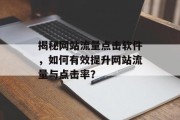 揭秘网站流量点击软件，如何有效提升网站流量与点击率？