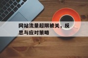 网站流量超限被关，反思与应对策略