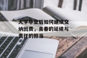 大学毕业后如何继续交纳团费，青春的延续与责任的担当
