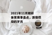 2021年11月精彩体育赛事盘点，激情燃烧的岁月