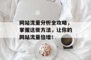 网站流量分析全攻略，掌握这些方法，让你的网站流量倍增！