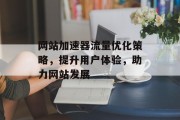 网站加速器流量优化策略，提升用户体验，助力网站发展