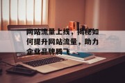 网站流量上线，揭秘如何提升网站流量，助力企业品牌腾飞