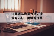 江苏网站流量分析，流量好不好，关键看这些！