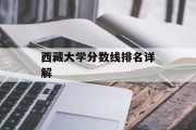 西藏大学分数线排名详解