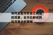 如何全面分析自己网站的流量，全方位解读网站流量分析策略