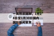 一周热点回顾，1月24日至1月30日国内国际新闻聚焦