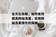 全方位攻略，如何有效提高网站流量，实现网站流量提升的突破
