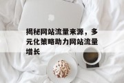 揭秘网站流量来源，多元化策略助力网站流量增长