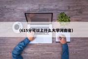 （615分可以上什么大学河南省）