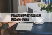 网站流量降低背后的原因及应对策略