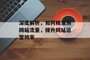 深度解析，如何精准测网站流量，提升网站运营效率