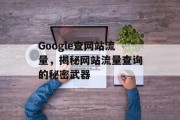 Google查网站流量，揭秘网站流量查询的秘密武器