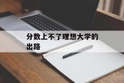 分数上不了理想大学的出路