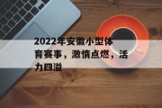 2022年安徽小型体育赛事，激情点燃，活力四溢