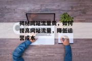 揭秘网站流量费，如何提高网站流量，降低运营成本