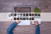 打造一个流量爆款网站，策略与技巧详解