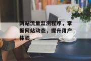 网站流量监测程序，掌握网站动态，提升用户体验