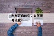 刚刚开店的你，如何提升流量？