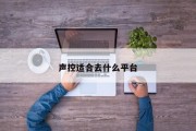 声控适合去什么平台