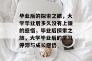 毕业后的探索之旅，大学毕业后多久没有上课的感悟，毕业后探索之旅，大学毕业后的学习停滞与成长感悟