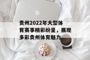 贵州2022年大型体育赛事精彩纷呈，展现多彩贵州体育魅力