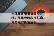 全球体育赛事价值排行榜，冬奥会的非凡影响力与经济价值解析