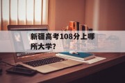新疆高考108分上哪所大学？